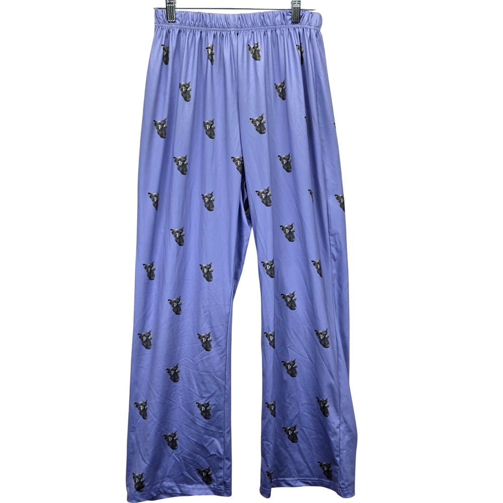 Pet Face Pajamas Cuddle Clones Purple Doberman Dog Lounge Pants Womens Large‎